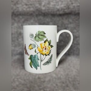 Vintage 70s Portmeirion Botanic Garden Ceramic Floral Butterfly Mug Cottagecore